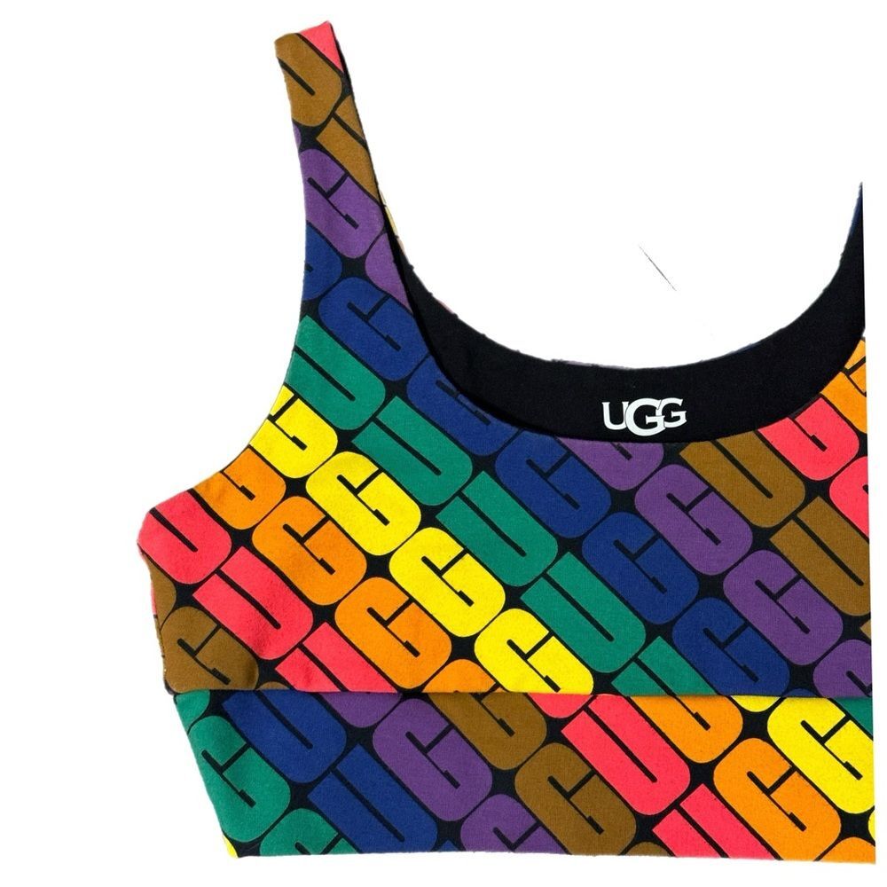 NWT Authentic Ugg logo Pride Rainbow Sports Bra crop top, size med - Picture 4 of 7